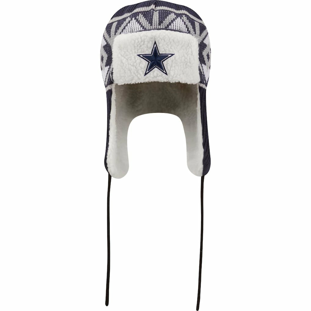 Dallas Cowboys New Era Knit Trapper Hat - Navy for sale
