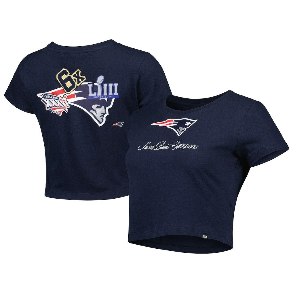 New England Patriots New Era Women's Historic Champs T-Shirt - Navy on sale