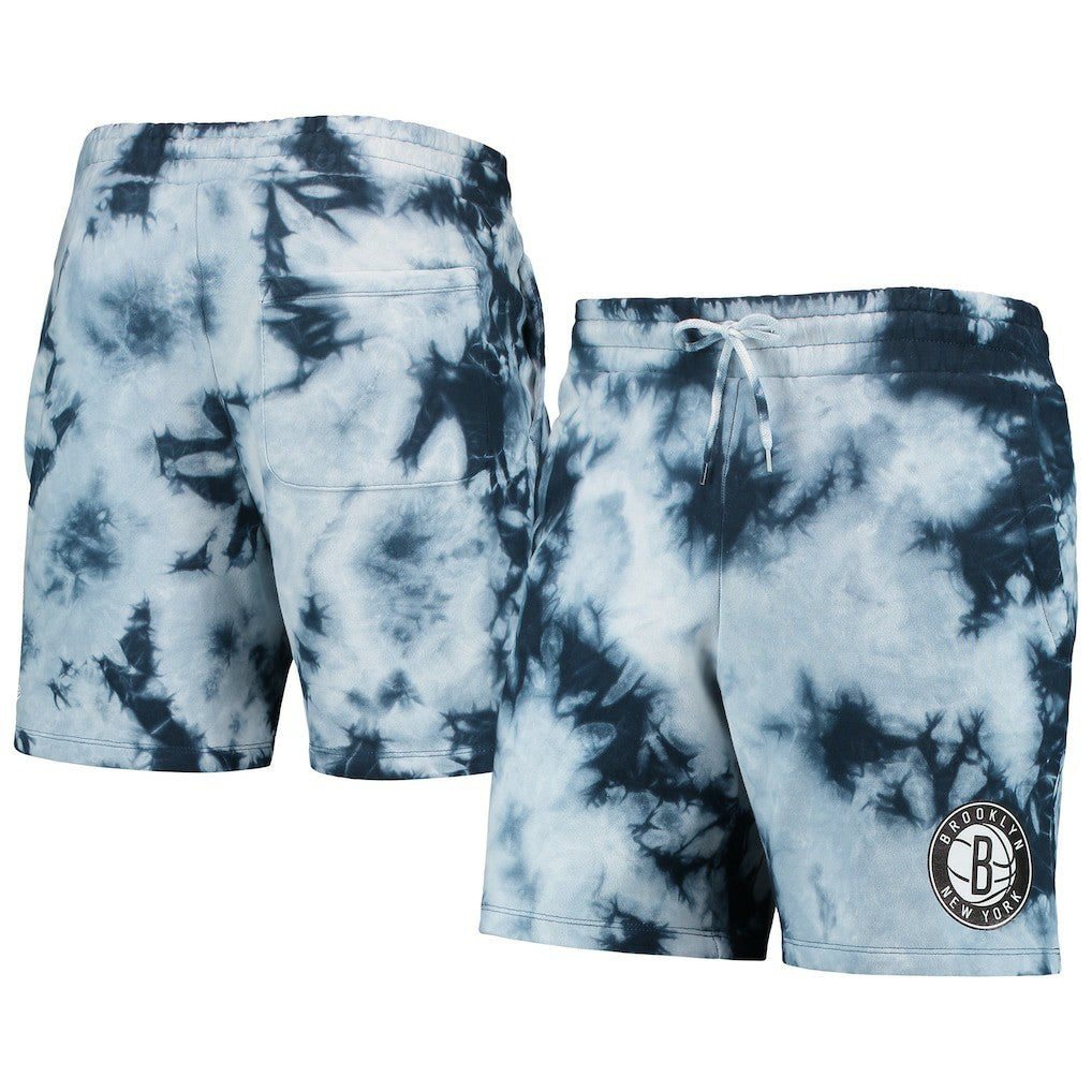 Brooklyn Nets Fleece Tie-Dye Shorts - Blue on sale