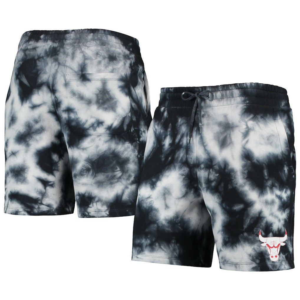Chicago Bulls Fleece Tie-Dye Shorts - Black for sale