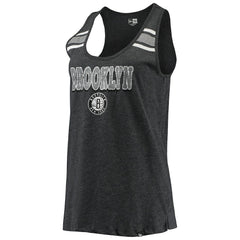 Brooklyn Nets Women's Scoop-Neck Racerback Tank Top - Heathered Black sale