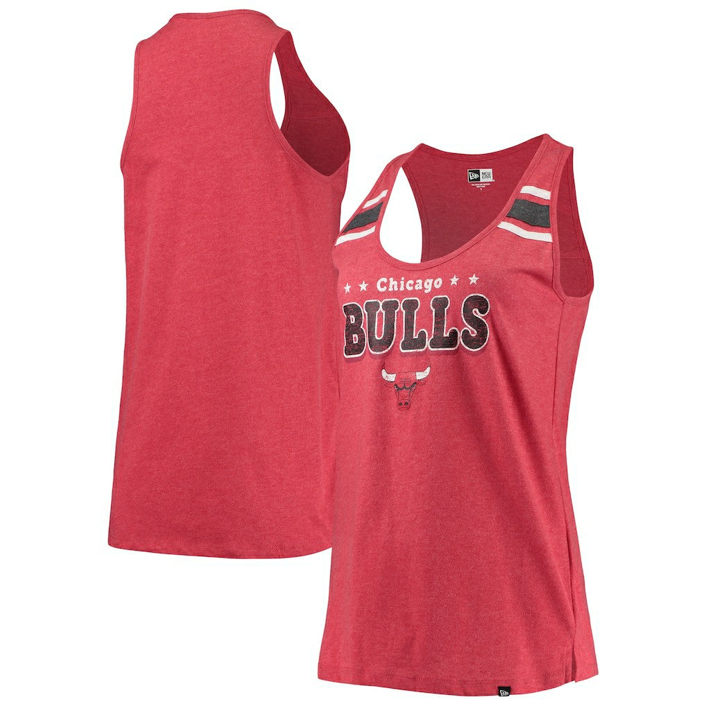 Chicago Bulls Women's Scoop-Neck Racerback Tank Top sale - Heathered Red discount