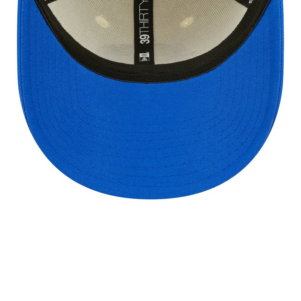 Los Angeles Rams New Era 2022 Sideline 39THIRTY 2-Tone Flex Hat - Cream/Royal on sale