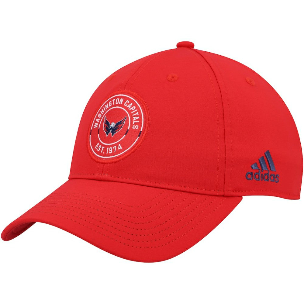 Washington Capitals adidas Team Circle Slouch Adjustable Hat - Red Hats