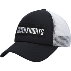 Vegas Golden Knights adidas Team Plate Trucker Snapback Hat - Black/White Hats