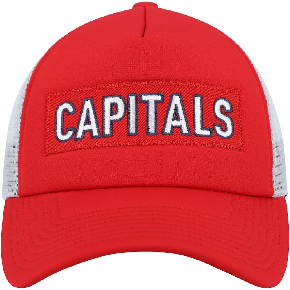 Washington Capitals adidas Team Plate Trucker Snapback Hat - Red/White Hats