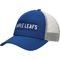 Toronto Maple Leafs adidas Team Plate Trucker Snapback Hat - Blue/White Hats