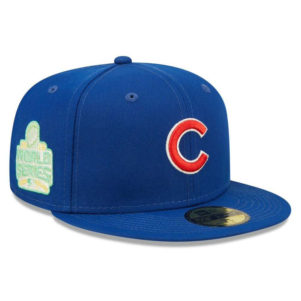 Chicago Cubs 2016 World Series Champions Citrus Pop UV 59FIFTY Fitted Hat Royal