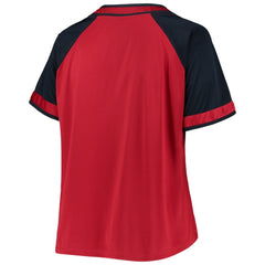 Washington Nationals Women's Plus Size Raglan T-Shirt Red