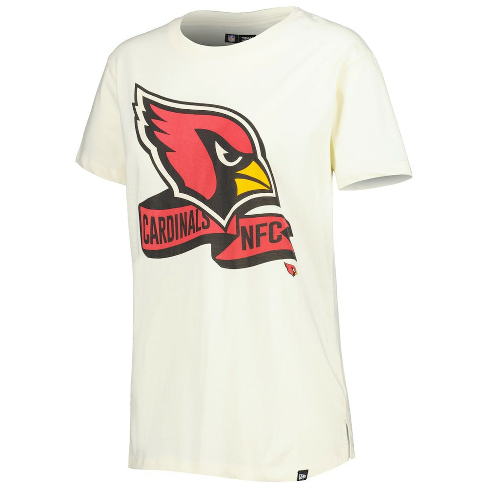Arizona Cardinals New Era Women's Chrome Sideline T-Shirt - Cream for sale