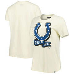 Indianapolis Colts New Era Women's Chrome Sideline T-Shirt - Cream cheap