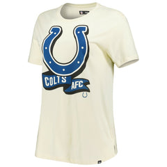 Indianapolis Colts New Era Women's Chrome Sideline T-Shirt - Cream cheap