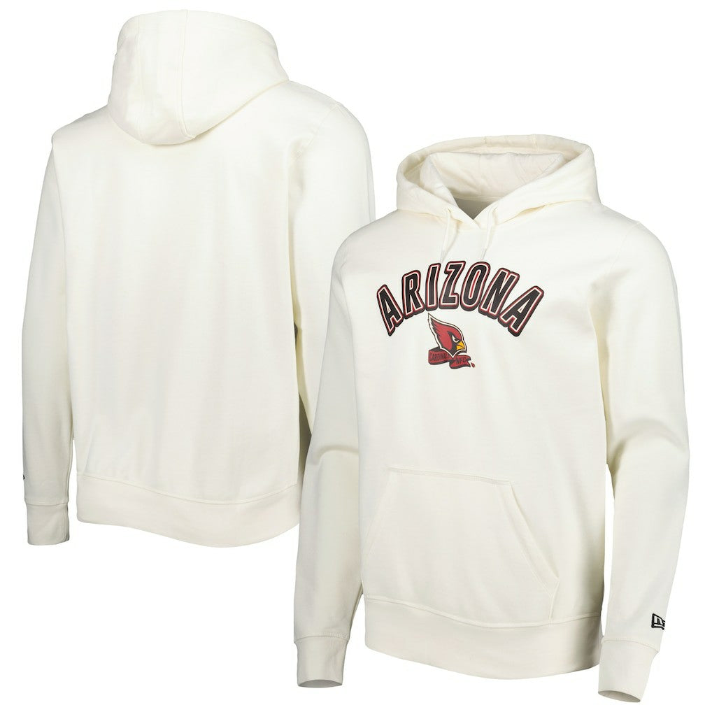 Arizona Cardinals New Era Sideline Chrome Pullover Hoodie - Cream outlet