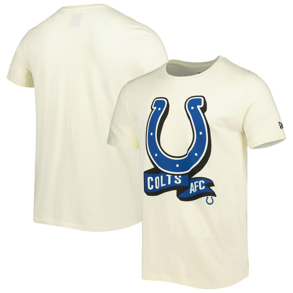 Indianapolis Colts New Era Sideline Chrome T-Shirt - Cream on sale
