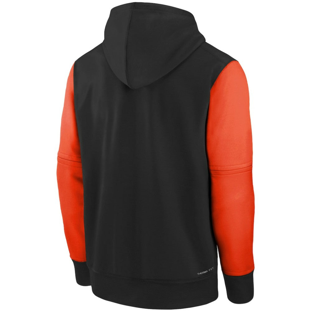 Baltimore Orioles Youth Authentic Collection Performance Pullover Hoodie Black/Orange