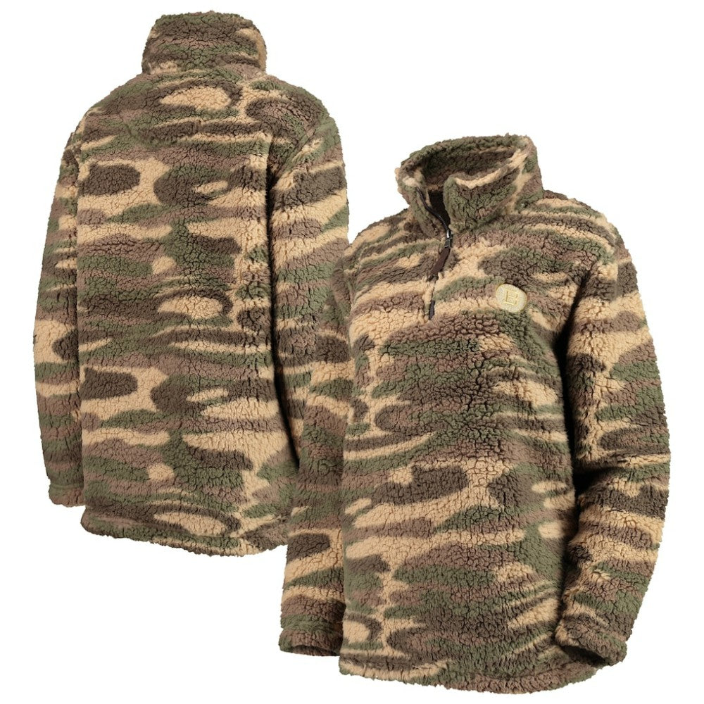 Boston Bruins G-III Sports by Carl Banks Women's Sherpa Quarter-Zip Jacket - Camo Jackets