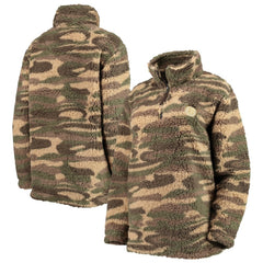 Boston Bruins G-III Sports by Carl Banks Women's Sherpa Quarter-Zip Jacket - Camo Jackets