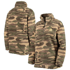 New Jersey Devils G-III Sports by Carl Banks Women's Sherpa Quarter-Zip Jacket - Camo Jerseys