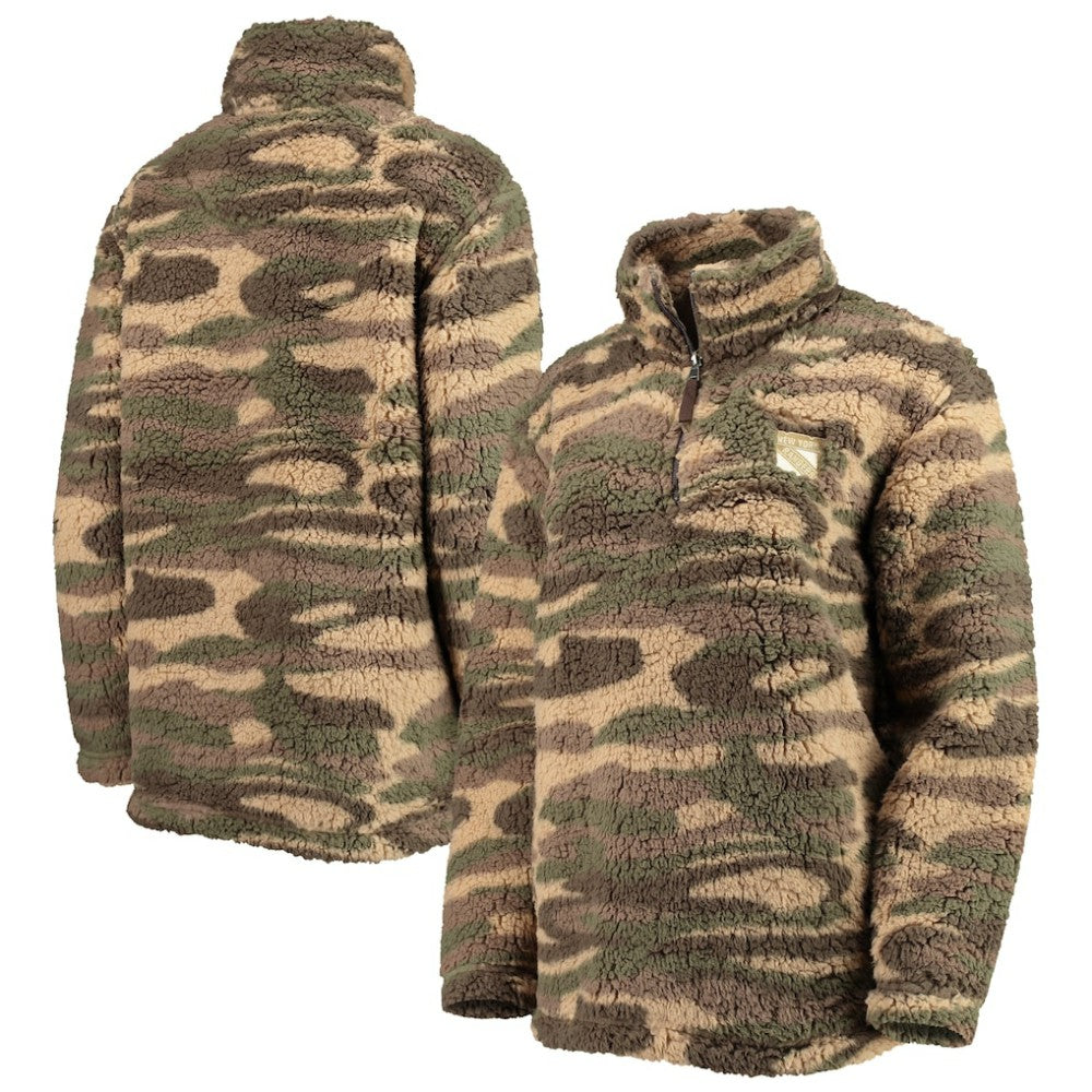 New York Rangers G-III Sports by Carl Banks Women's Sherpa Quarter-Zip Jacket - Camo Jackets
