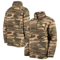New York Rangers G-III Sports by Carl Banks Women's Sherpa Quarter-Zip Jacket - Camo Jackets