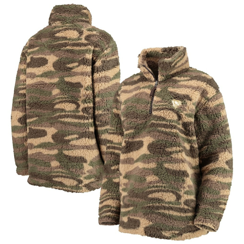 Pittsburgh Penguins G-III Sports by Carl Banks Women's Sherpa Quarter-Zip Jacket - Camo Jackets