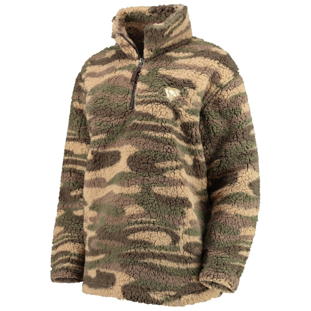 Pittsburgh Penguins G-III Sports by Carl Banks Women's Sherpa Quarter-Zip Jacket - Camo Jackets