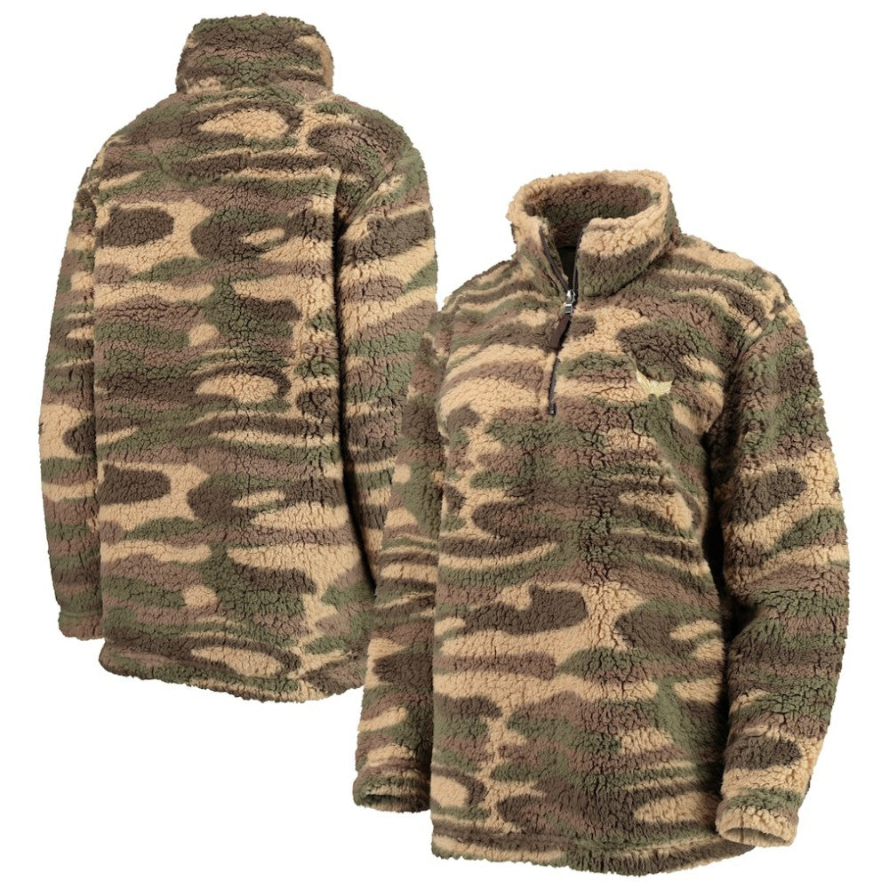 Washington Capitals G-III Sports by Carl Banks Women's Sherpa Quarter-Zip Jacket - Camo Jackets