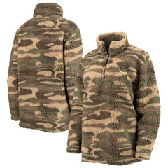 Washington Capitals G-III Sports by Carl Banks Women's Sherpa Quarter-Zip Jacket - Camo Jackets