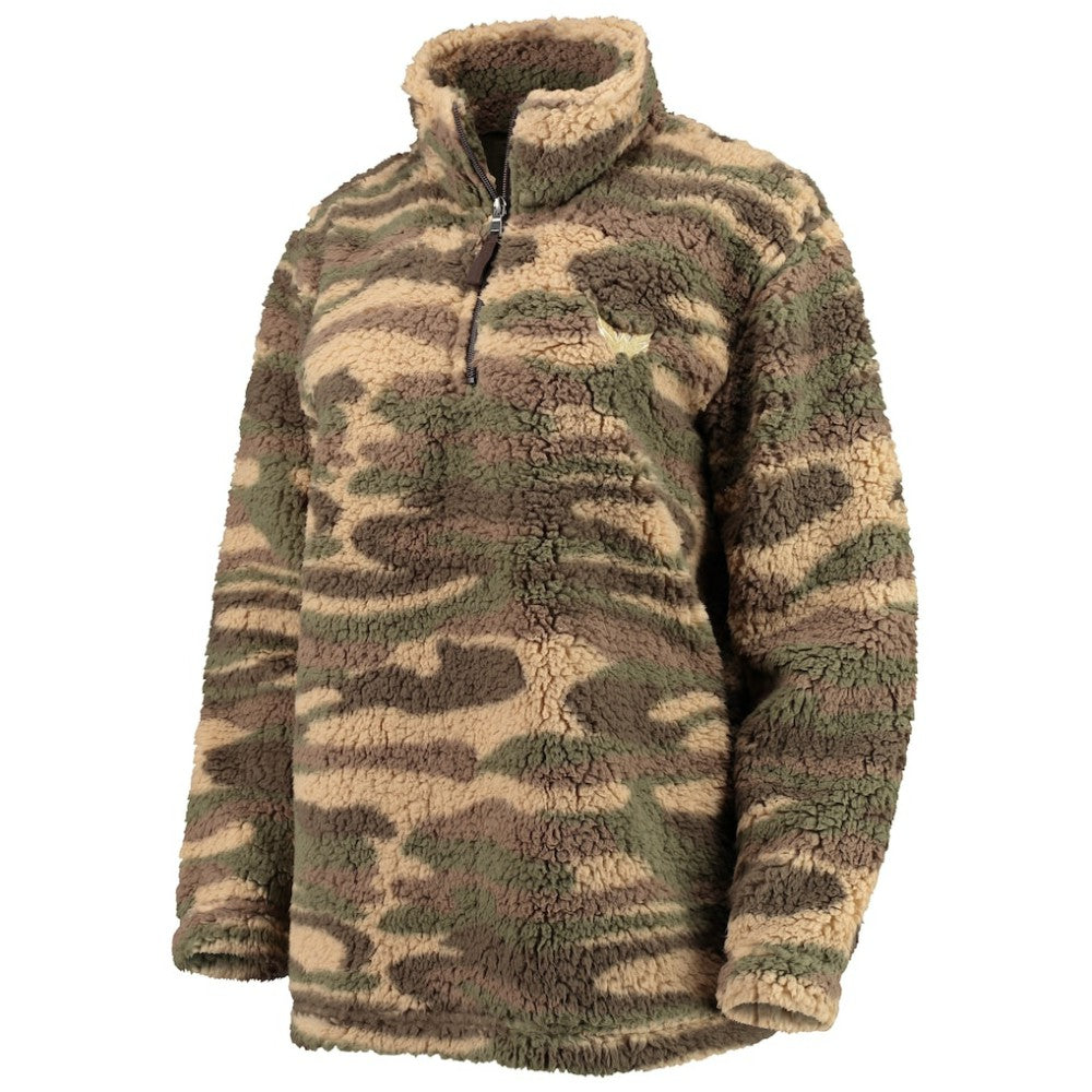 Washington Capitals G-III Sports by Carl Banks Women's Sherpa Quarter-Zip Jacket - Camo Jackets