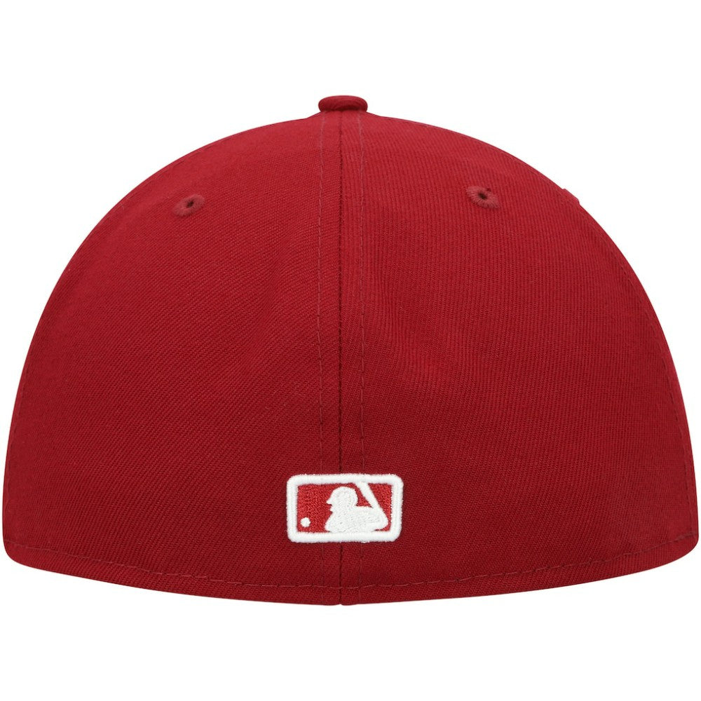 Tampa Bay Rays White Logo 59FIFTY Fitted Hat Cardinal