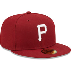Pittsburgh Pirates White Logo 59FIFTY Fitted Hat Cardinal