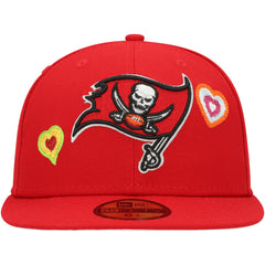 Tampa Bay Buccaneers New Era Chain Stitch Heart 59FIFTY Fitted Hat - Scarlet cheap