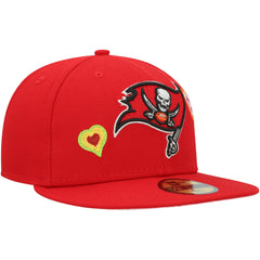 Tampa Bay Buccaneers New Era Chain Stitch Heart 59FIFTY Fitted Hat - Scarlet cheap