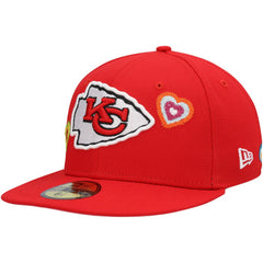 Kansas City Chiefs New Era Chain Stitch Heart 59FIFTY Fitted Hat - Red cheap