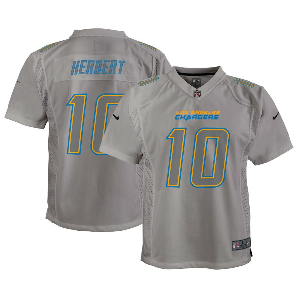 Justin Herbert Los Angeles Chargers Youth Atmosphere Game Jersey - Gray discount