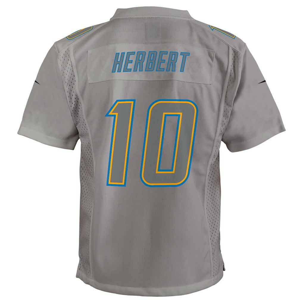 Justin Herbert Los Angeles Chargers Youth Atmosphere Game Jersey - Gray discount