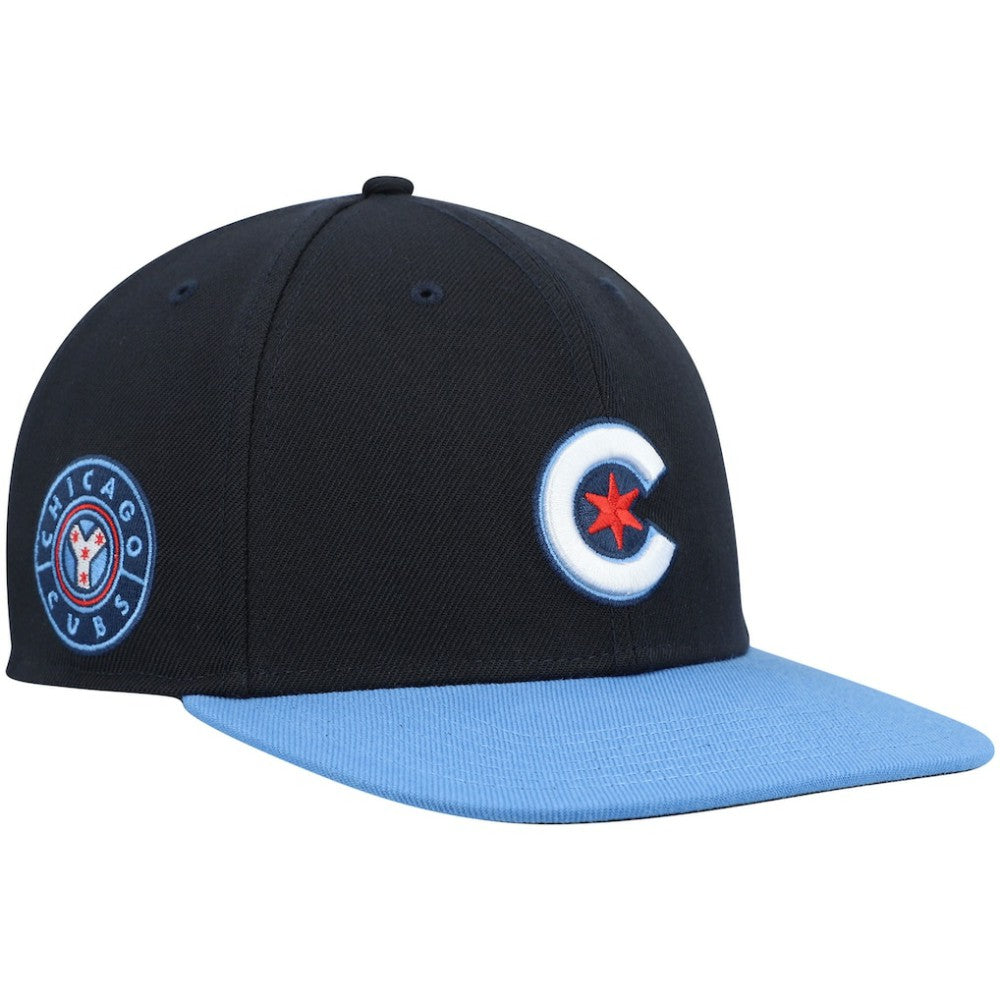 Chicago Cubs 2021 City Connect Captain Snapback Hat Navy