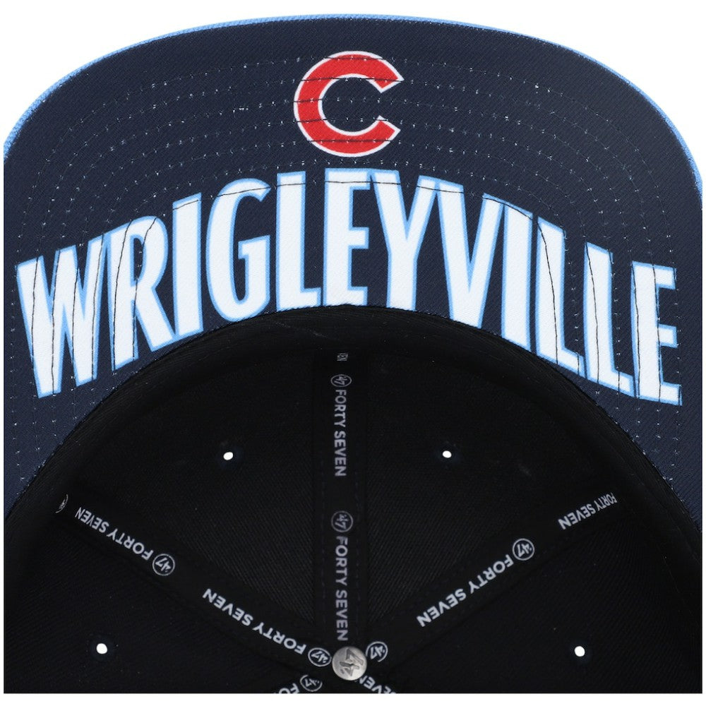Chicago Cubs 2021 City Connect Captain Snapback Hat Navy