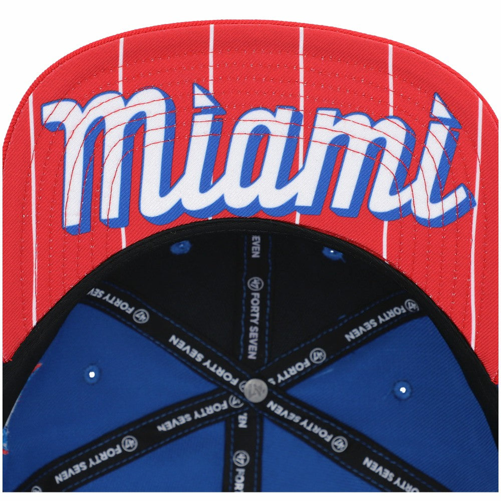 Miami Marlins 2021 City Connect Captain Snapback Hat Blue