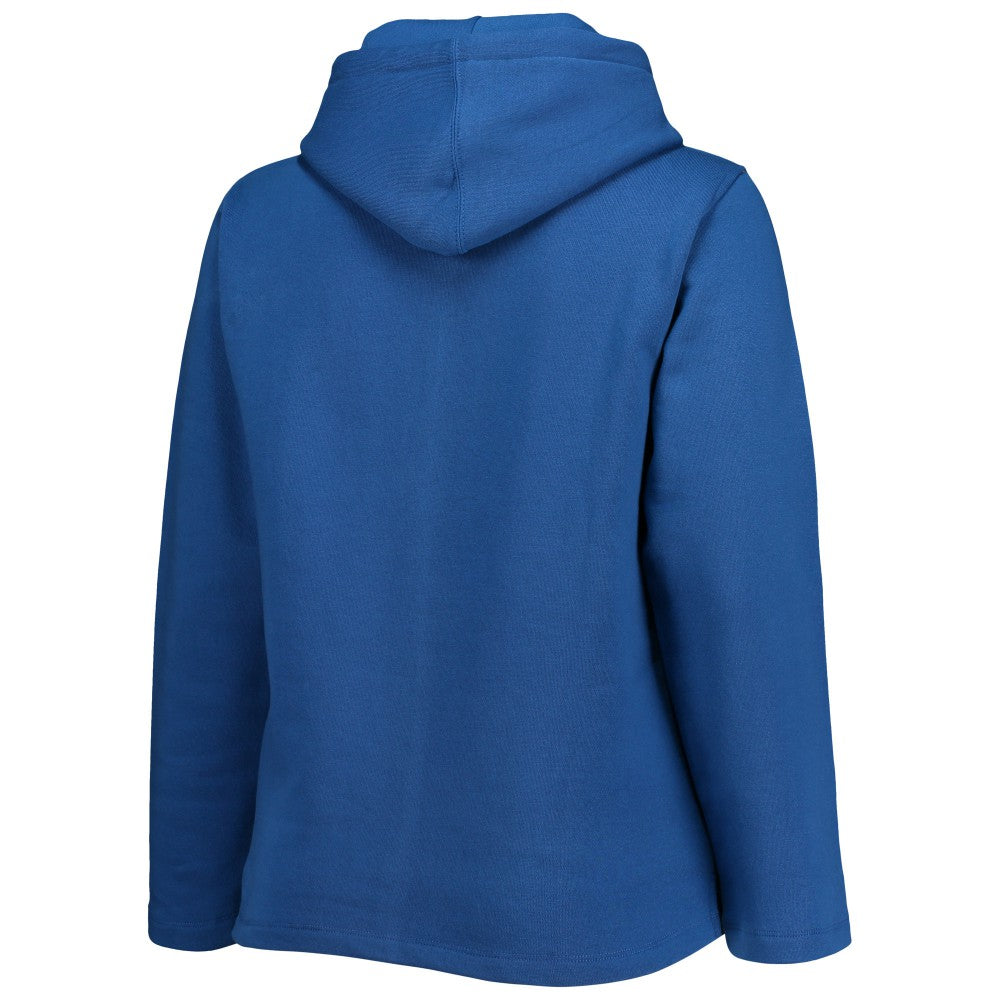 Kansas City Royals Soft as a Grape Women's Plus Size Side Split Pullover Hoodie Royal