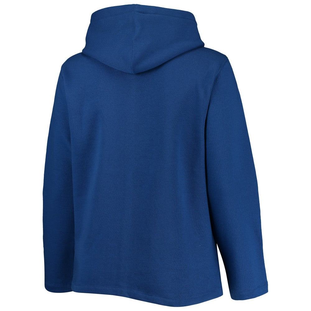 New York Mets Soft as a Grape Women's Plus Size Side Split Pullover Hoodie Royal