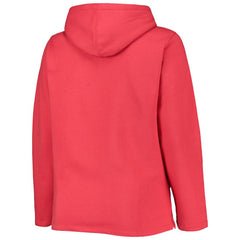 St. Louis Cardinals Soft as a Grape Women's Plus Size Side Split Pullover Hoodie Red