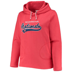 Washington Nationals Soft as a Grape Women's Plus Size Side Split Pullover Hoodie Red