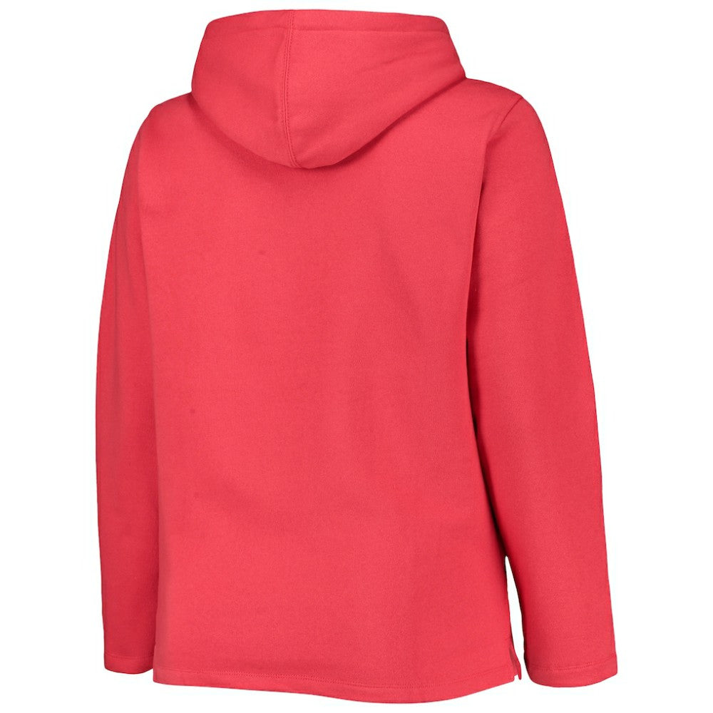 Washington Nationals Soft as a Grape Women's Plus Size Side Split Pullover Hoodie Red