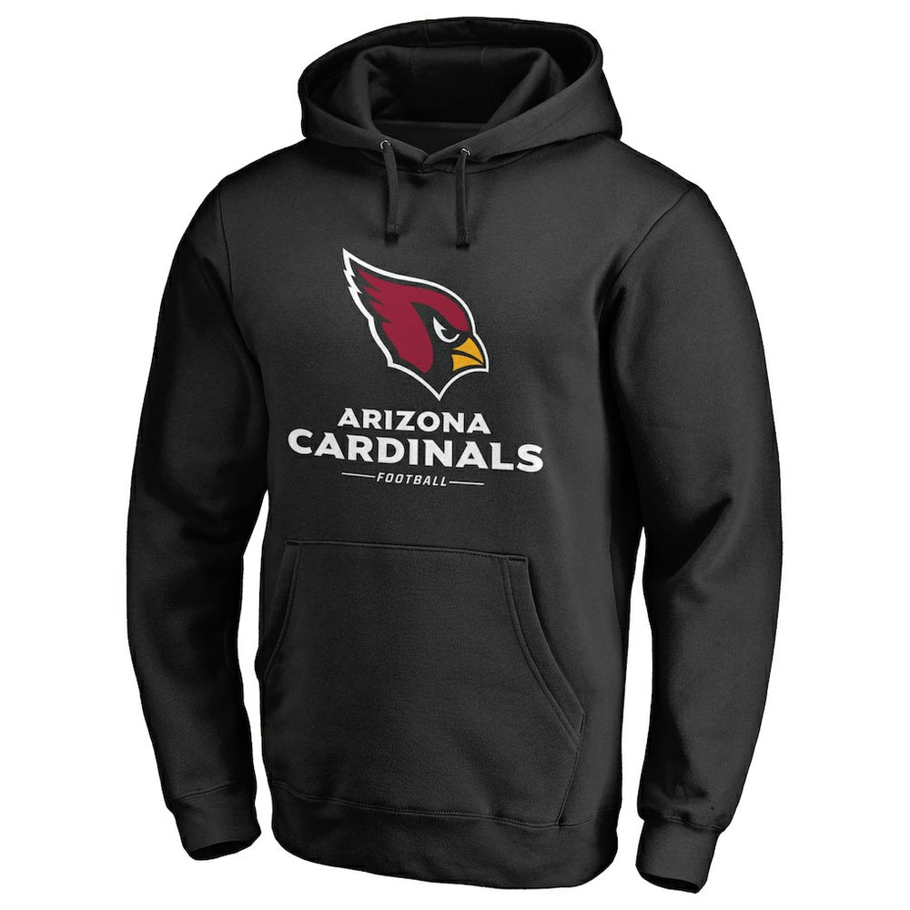 Arizona Cardinals Logo Team Lockup Fitted Pullover Hoodie - Black on sale