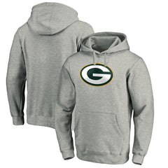Green Bay Packers Primary Logo Fitted Pullover Hoodie - Heather Gray for sale