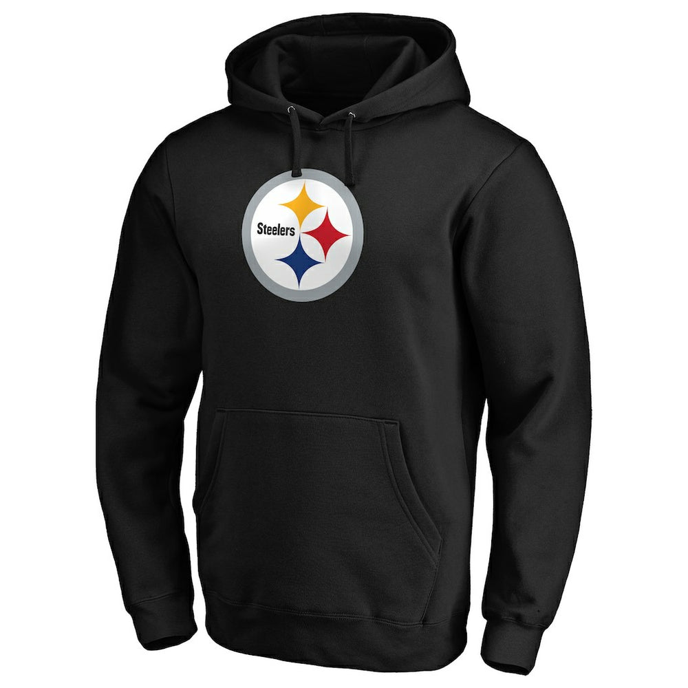 Pittsburgh Steelers Primary Logo Fitted Pullover Hoodie - Black on sale