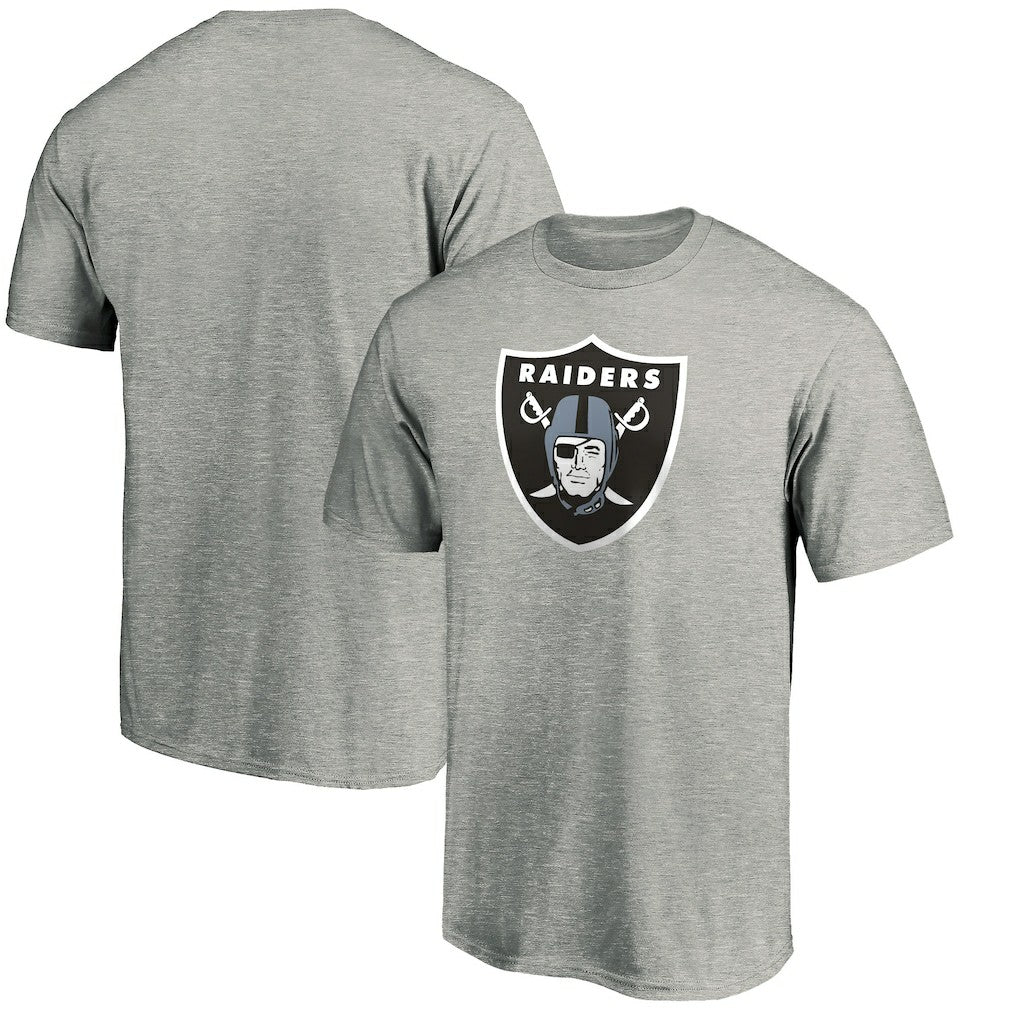 Las Vegas Raiders Primary Logo T-Shirt - Heather Gray for sale