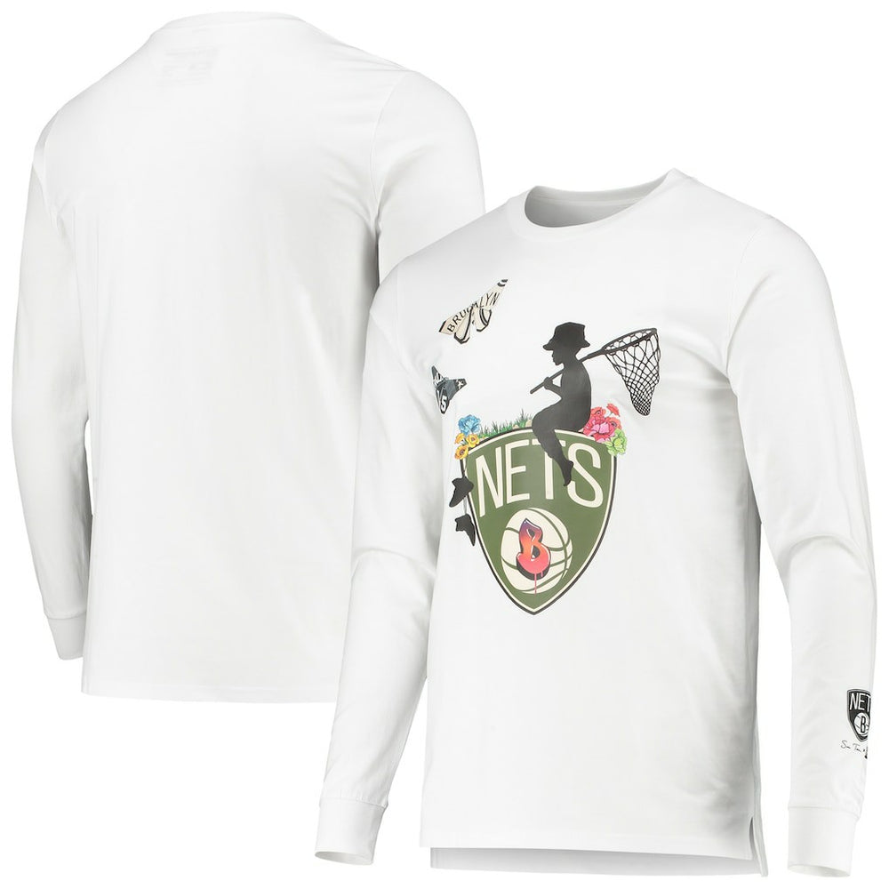 Brooklyn Nets Sue Tsai Long Sleeve T-Shirt - White cheap