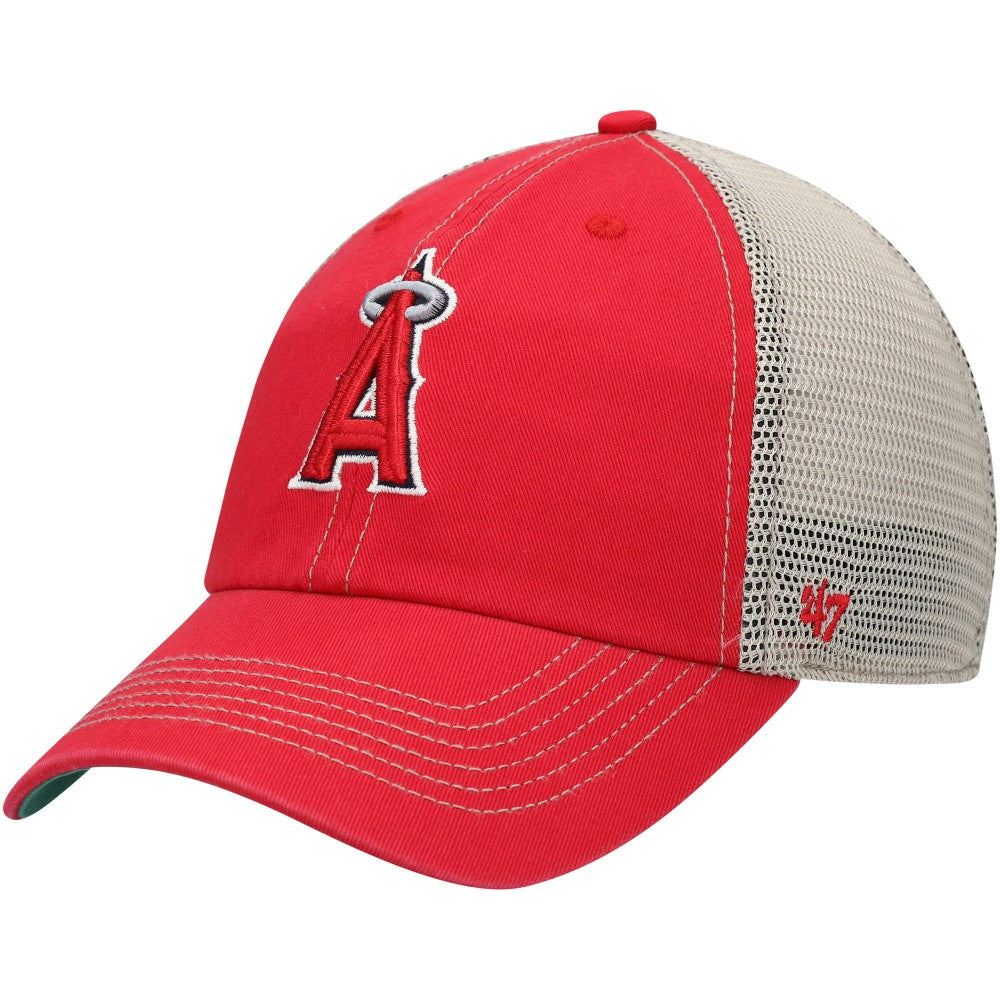 Los Angeles Angels Trawler Clean Up Trucker Snapback Hat Red